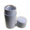 Empty Deodorant Container - Bottom-Fill White Cylinder 2.5 OZ - top lid off (inner lid on)