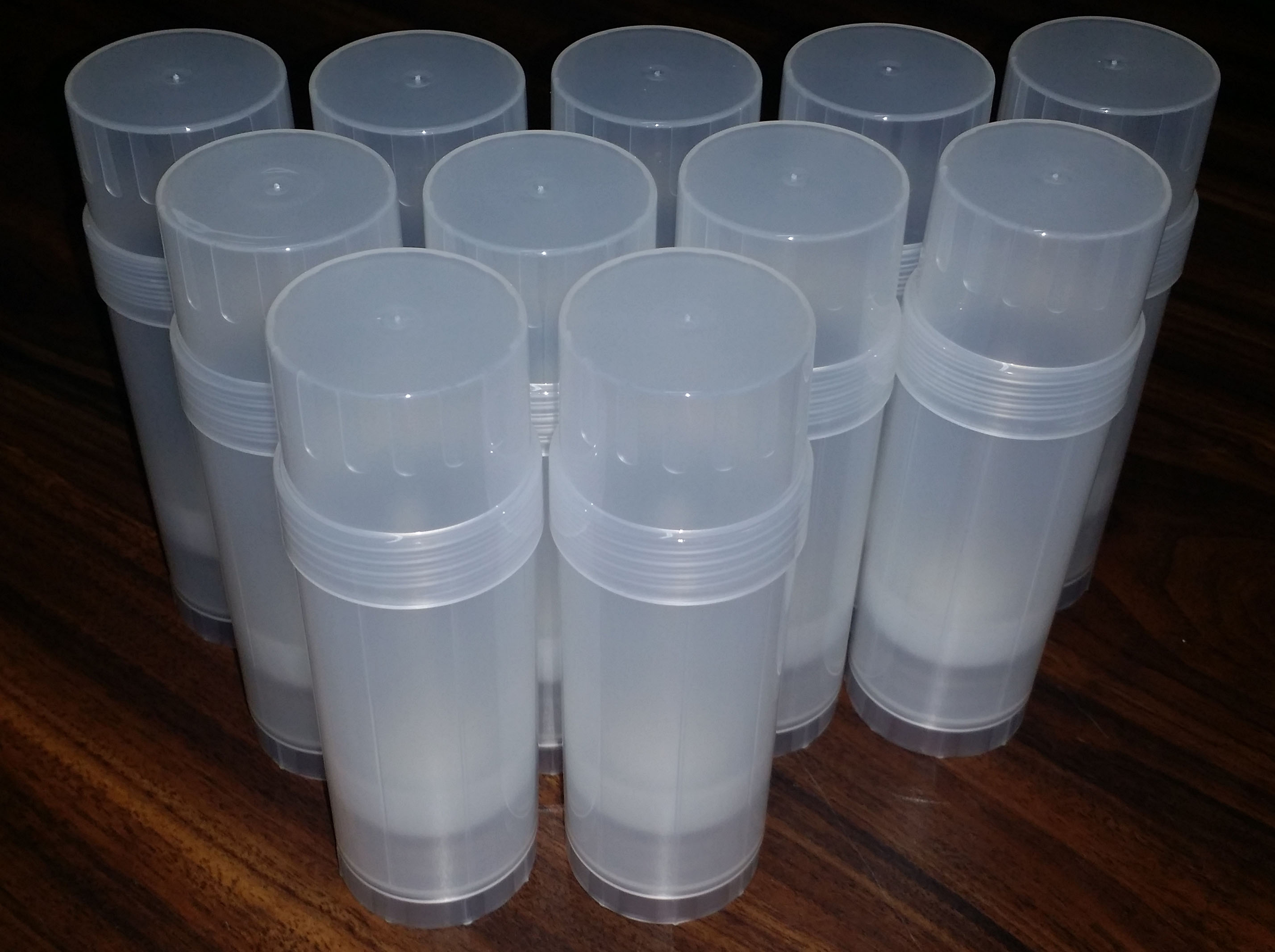 (11) Pack of Top-Fill empty cylinder deodorant containers