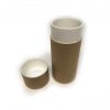 Empty Cardboard Deodorant Tube Container - Top-Fill Cylinder #1 with lid off