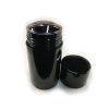 Empty Deodorant Container - Bottom-Fill Cylinder Black 2 OZ - top-lid off