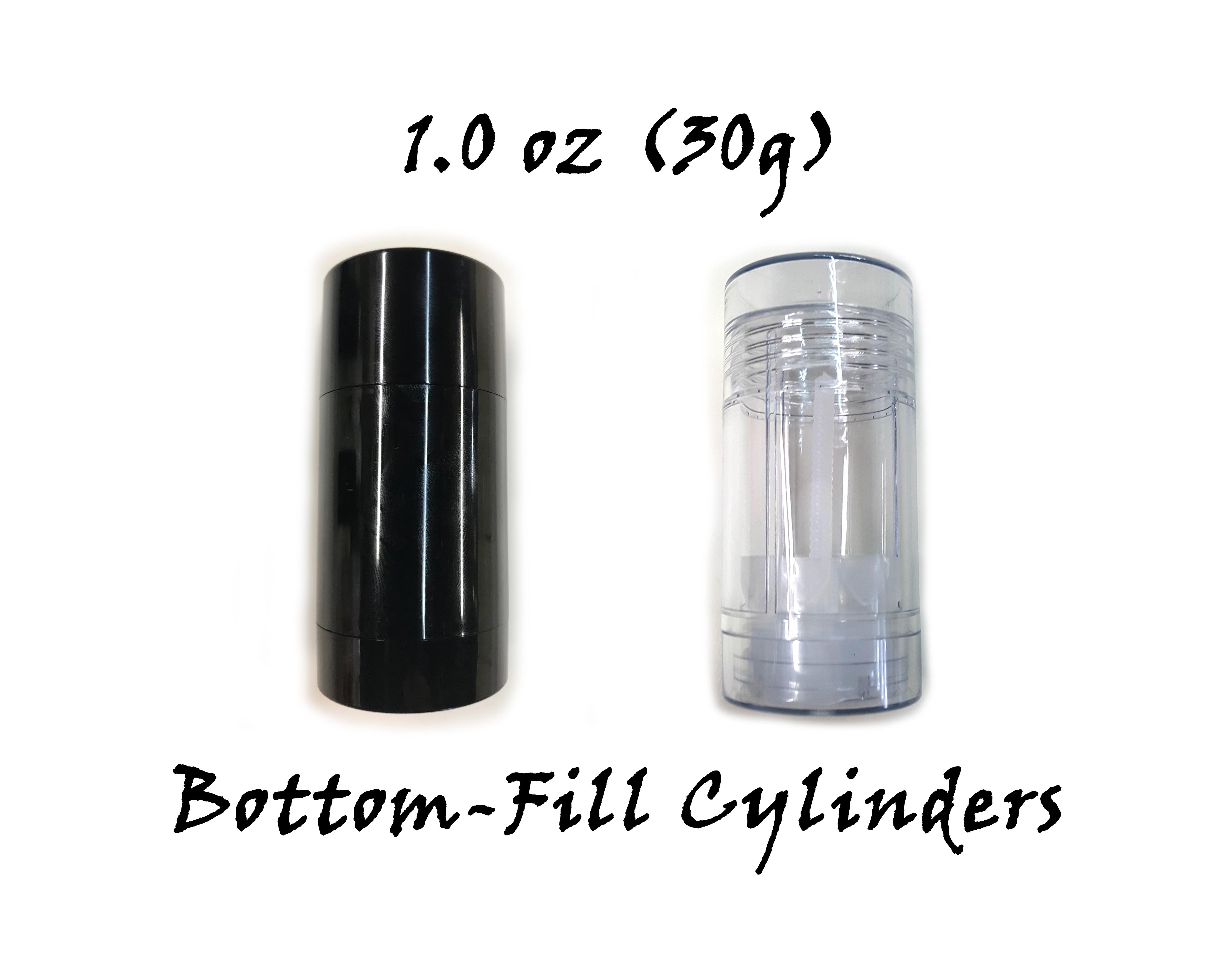 Empty Deodorant Containers Cylinder Style, CLEAR or BLACK Plastic