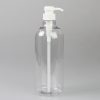 32 oz (1000 ml) clear bottle with white pump for lotion, liquid or gel (bottle and pump for hand sanitizer)
