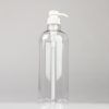 32 oz (1000 ml) clear bottle with white pump for lotion, liquid or gel (bottle and pump for hand sanitizer)