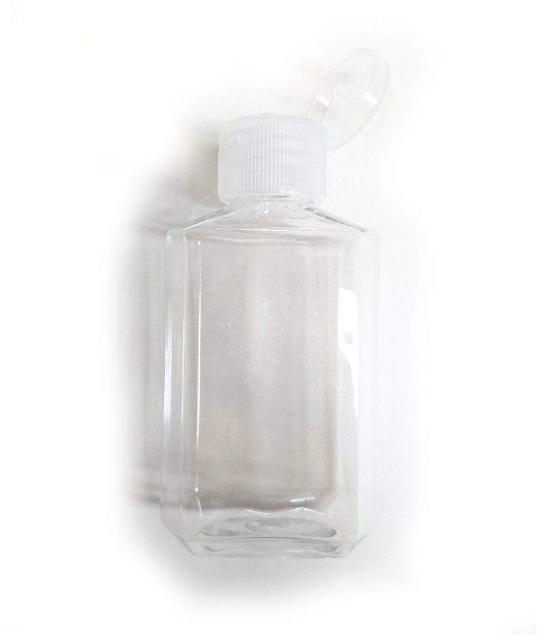 Empty Hand Sanitizer Bottle with Dispensing Cap 60 ml (2.0 oz) PET