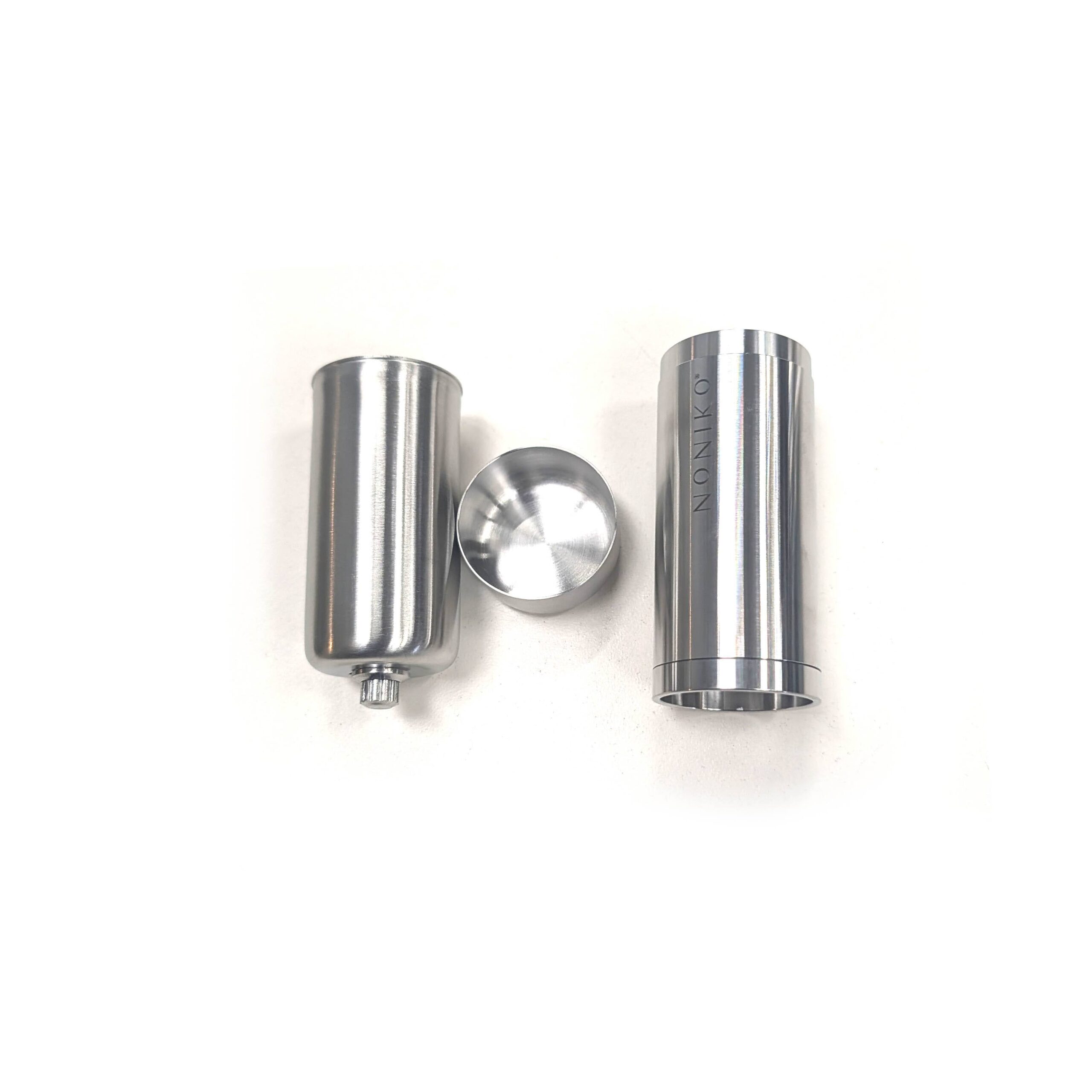 3-Piece Stainless Steel empty deodorant container disassembled